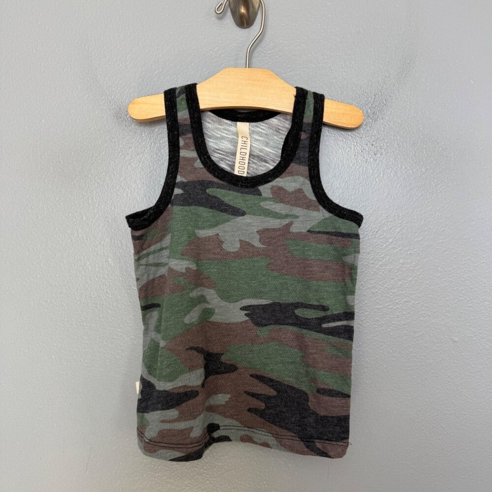 CHILDHOODS CLOTHING camo ringer tank top size 4T